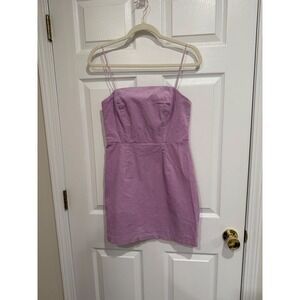Urban Outfitters Lavender Corduroy Mini Dress Purple Spaghetti Strap Size 6